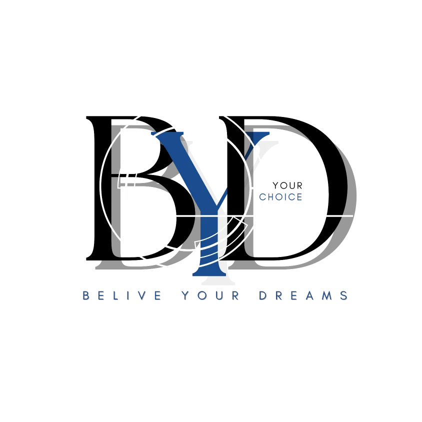 Belive Your Dreams BYD transzparens logó